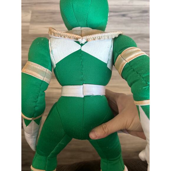 Vintage GREEN Mighty Morphin Power Rangers - Kid Dimension Hasbro 1994 Plush - Picture 5 of 5